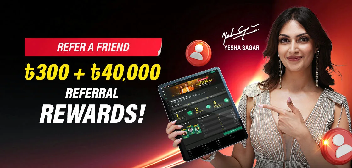 Baji Live Banner Refer friends for rewards!
